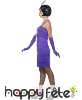 Robe courte charleston à franges, violette, image 2