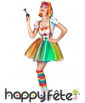 Robe colorée de femme clown, image 1