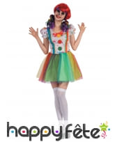 Robe colorée de femme clown, image 3