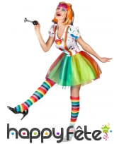 Robe colorée de femme clown