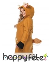 Robe courte de faon marron grande taille, image 1