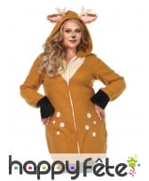 Robe courte de faon marron grande taille