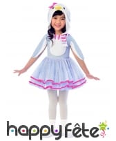 Robe courte de pingouin bleu avec capuche