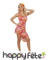 Robe courte de vacance hawaïenne