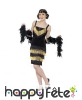 Robe charleston franges dorées pour adolescente