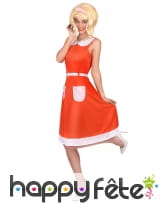 Robe corail femme des années 50, image 1
