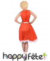 Robe corail femme des années 50, image 2