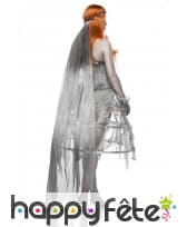 Robe corset grise de mariée zombie avec cerceau, image 1