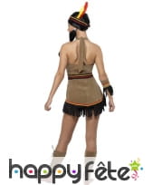 Robe courte marron à franges de femme indienne, image 2