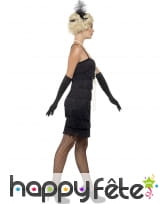 Robe courte noire charleston à franges, image 2