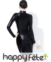 Robe crayon noir imitation cuir, image 1