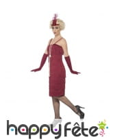 Robe charleston rouge à frange, grande taile, image 1