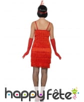 Robe courte rouge à franges style charleston, image 1