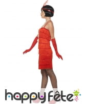 Robe courte rouge à franges style charleston, image 2