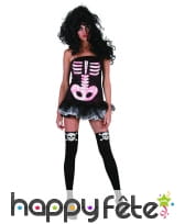 Robe courte sexy de squelette ensanglantée, image 3