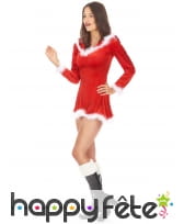Robe courte unie de Mère Noël avec froufrous, image 2