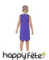 Robe charleston violette pour enfant, &agrave; franges, image 2