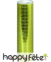 Rouleau de 18 serpentins en métal or