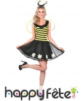 Robe d'abeille avec ailes et serre-tête, femme