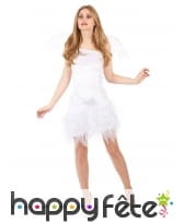 Robe d'ange blanche avec petites ailes
