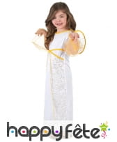 Robe d'ange blanche et dorée pour fillette, image 1