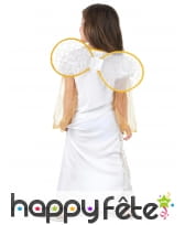 Robe d'ange blanche et dorée pour fillette, image 2