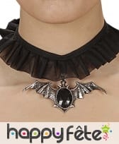 Ras de cou chauve-souris noir et argent, image 2