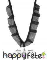 Ras de cou chauve-souris noir et argent