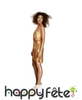 Robe dorée décoletée disco années 70, image 1