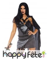 Robe de guerrière du Moyen-Âge avec cape, femme, image 2