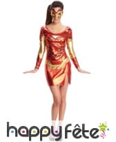 Robe de Iron man pour femme avec masque
