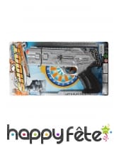 Revolver de policier argenté en plastique