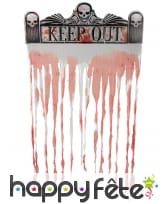 Rideau de porte Keep Out pour Halloween, image 1