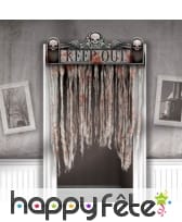Rideau de porte Keep Out pour Halloween, image 2