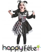 Robe de petit arlequin tueur noir et blanc
