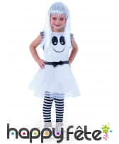 Robe de petit fantôme blanc, yeux mobiles