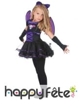 Robe de petite chauve souris noire et violette, image 1