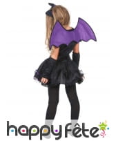 Robe de petite chauve souris noire et violette, image 2