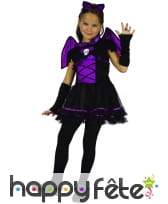 Robe de petite chauve souris noire et violette, image 3