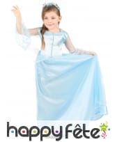 Robe de petite princesse bleue avec serre tête, image 1