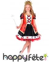 Robe de petite reine des coeurs pour enfant