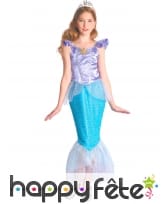 Robe de petite sirène bleu et violet