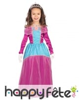 Robe de princesse des fleurs tissu satiné violet