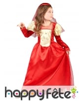 Robe de princesse médiévale rouge pour enfant, image 1