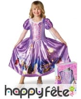 Robe de Raiponce en coffret pour enfant, luxe