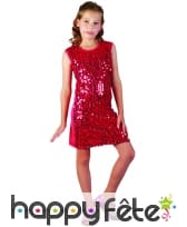 Robe disco rouge à paillettes pour enfant, image 3