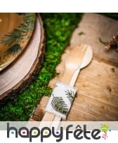 Rouleau de ruban ivoire et feuilles tropicales, 3m, image 1