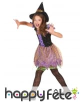 Robe de sorcière féérique colorée avec chapeau, image 2