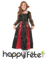 Robe de vampire noire avec arabesques pour enfant