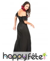 Robe de vampiresse à grand col rouge pour femme, image 3